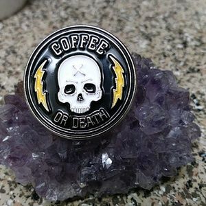 Coffee or death skull high voltage pin